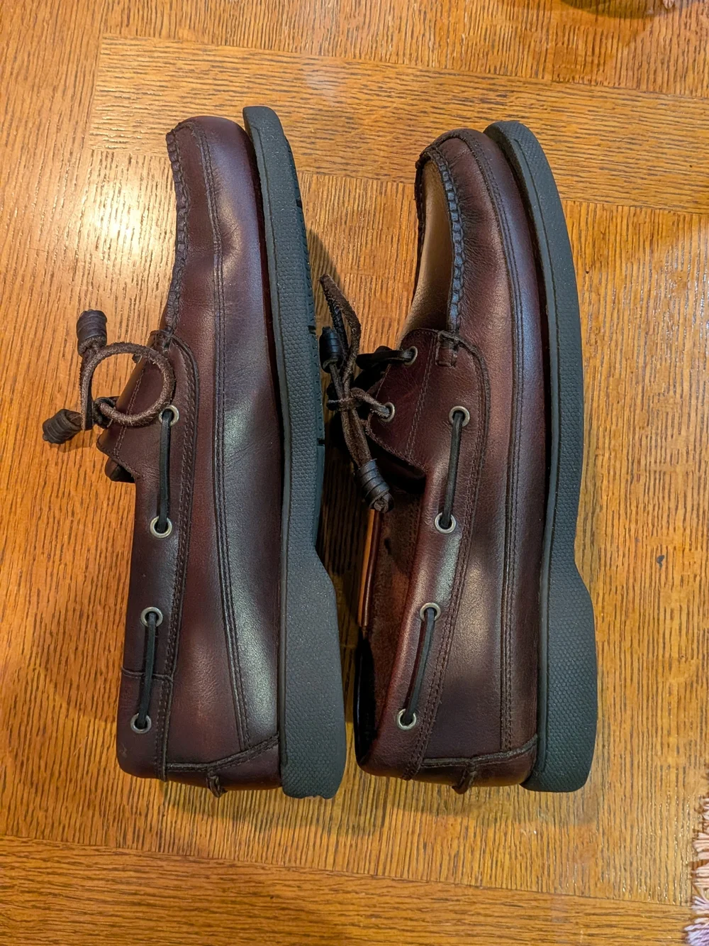Bass Men's Dark Brown Leather HARRY II  Boat Shoes